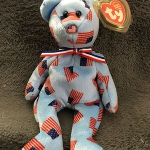 Ty Beanie Baby with American Flag Pattern